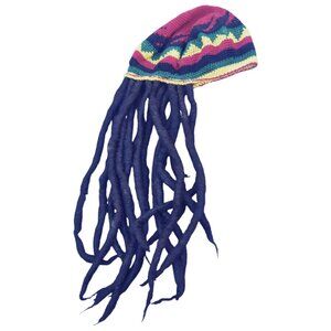 Rasta Hat Wig/Dreadlocks Adult One Size Halloween Costume Handmade in Guatemala